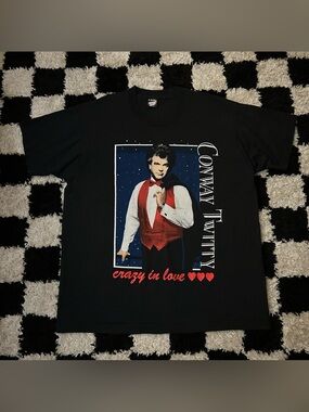 Vintage Conway Twitty Crazy In Love T-Shirt XL Screen Stars Best Single Stitch